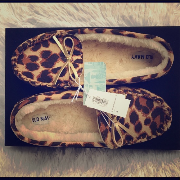 leopard moccasin slippers